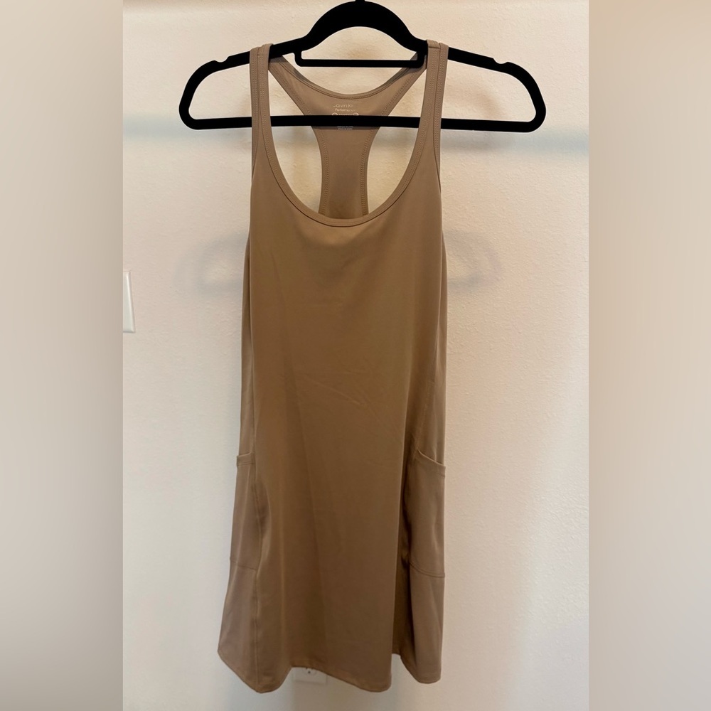 Calvin Klein Performance Athletic Tan Sleeveless Dress Size Small